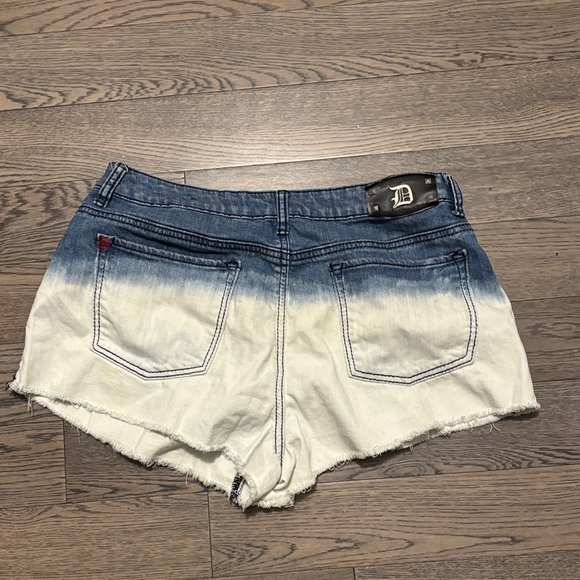 Dollhouse Blue and White Dip-Dye Jean Shorts - Picture 6 of 12